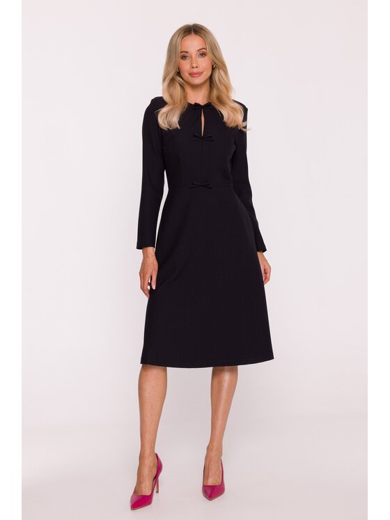 Stylove Stylove Sukienka codzienna S413 Czarny A-Line Fit