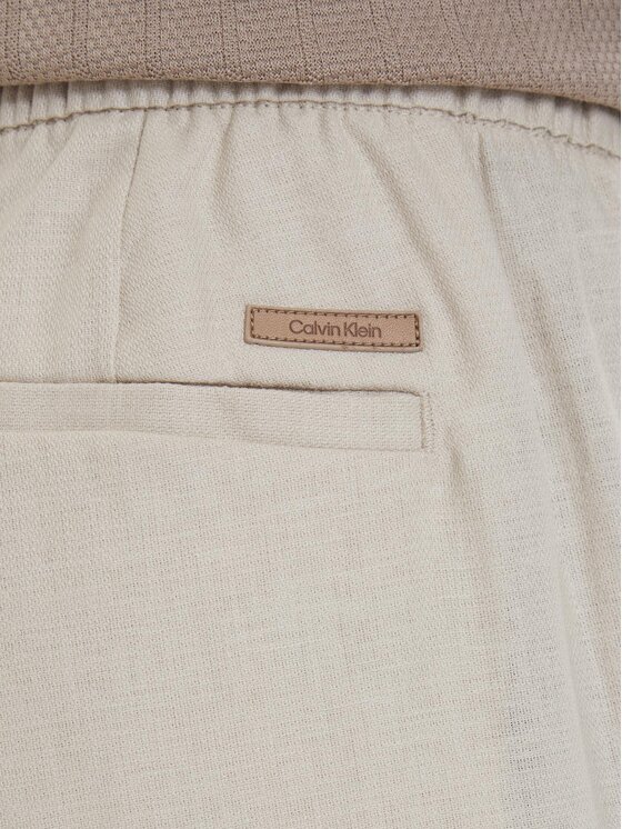 Calvin Klein Calvin Klein Текстилни панталони LV04LF619G Светлобежов Straight Fit