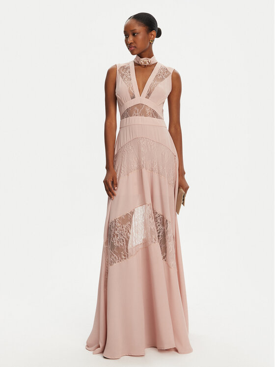 Babylon Babylon Večerní šaty EL0731 Růžová Regular Fit