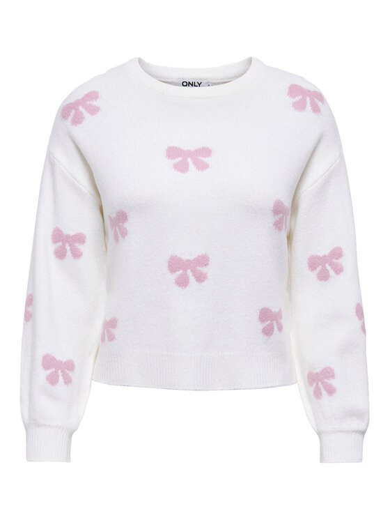 ONLY ONLY Pulover Bora 15360712 Alb Regular Fit