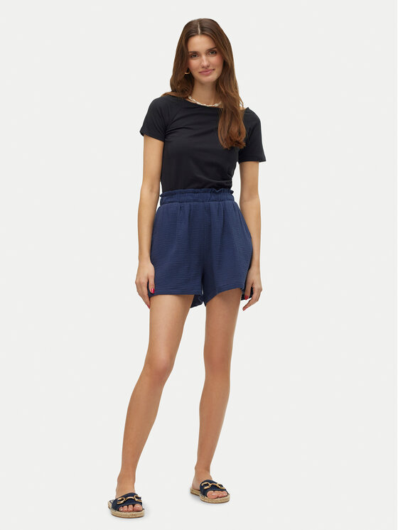 Vero Moda Vero Moda Szövet rövidnadrág Natali 10279687 Kék Baggy Fit