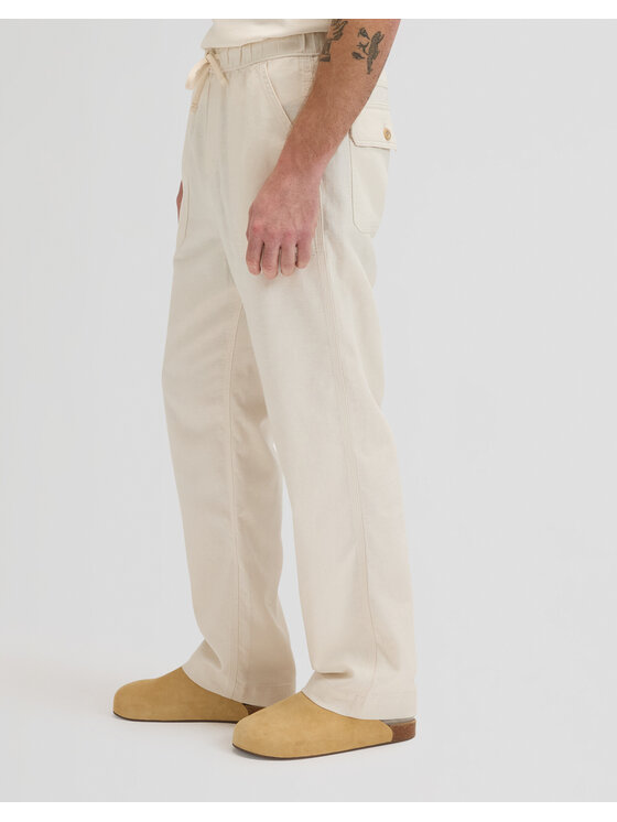 Lee Lee Jeansy UTILITY DRAWSTRING PANT Biały Loose Fit