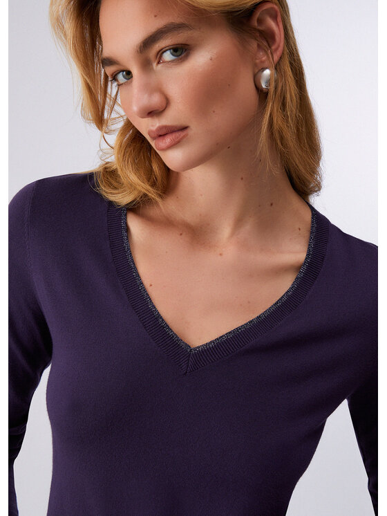 Liu Jo Liu Jo Sweter WA6282MS49I93725 Fioletowy Regular Fit