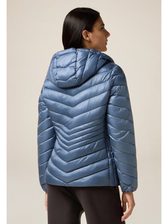 Oltre Oltre Giubbotto piumino F609R001425N004 Turchese Slim Fit