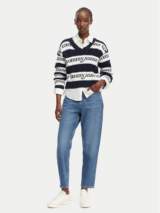 Tommy Jeans Tommy Jeans Traperice DW0DW19245 Plava Mom Fit