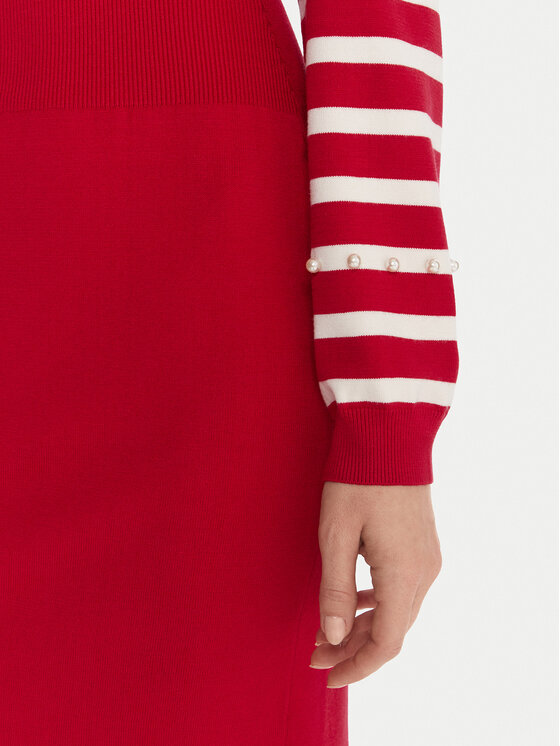 Liu Jo Liu Jo Strickkleid TF5215 MS63L Rot Regular Fit