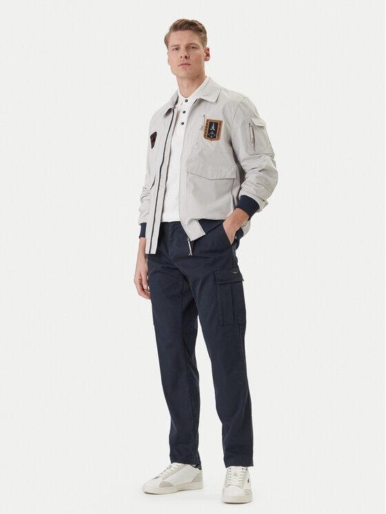 Aeronautica Militare Aeronautica Militare Spodnie materiałowe 261PA1718UCT04331 Granatowy Regular Fit