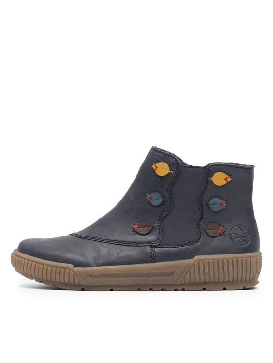 Rieker Rieker Botki N0751-14 Granatowy
