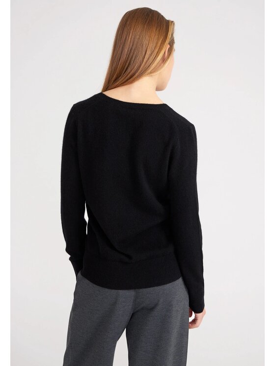Style Republic Style Republic Sweter Kaszmir Czarny Comfort Fit