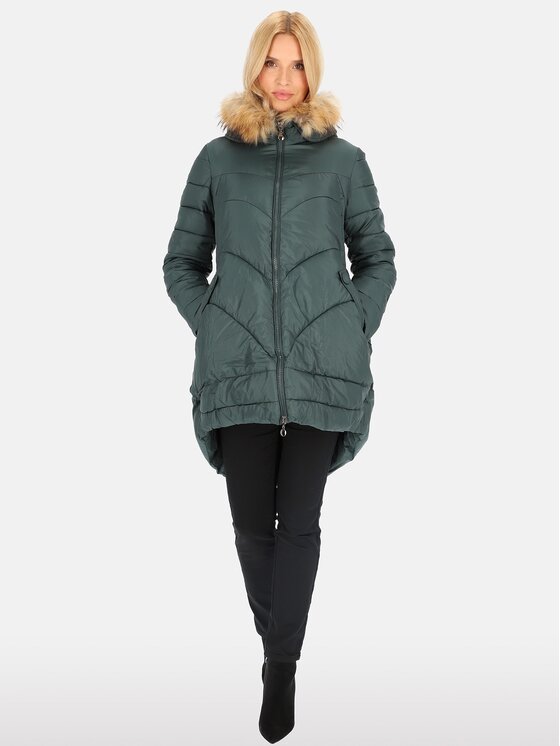 Perso Perso Kurtka zimowa BLHMK8504FR Zielony ciemny Regular Fit
