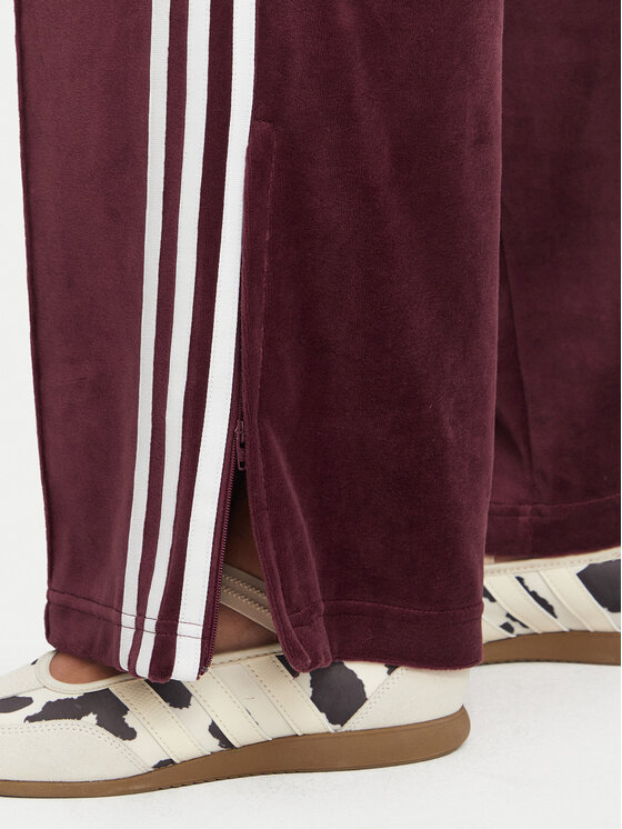 adidas adidas Spodnie dresowe Velour LG4291 Bordowy Loose Fit