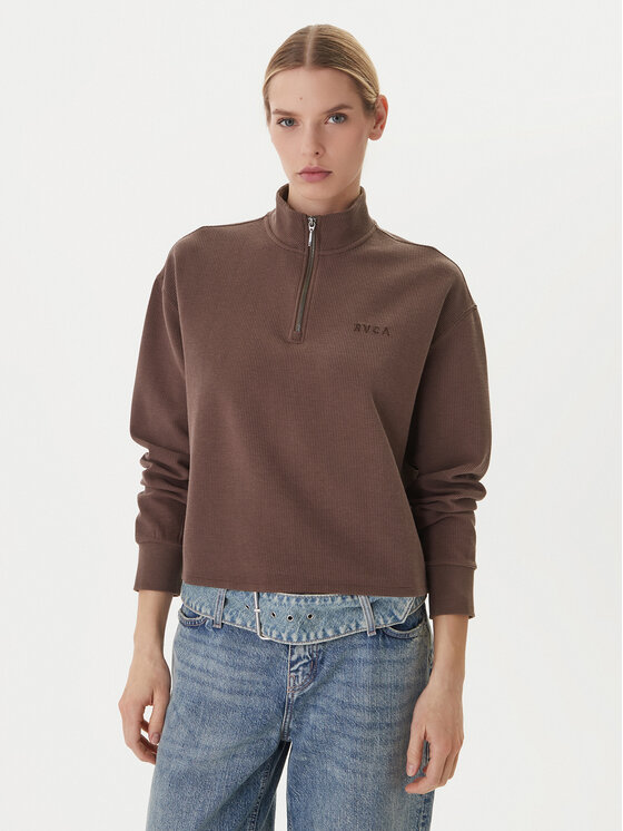 RVCA RVCA Felpa Glory 23B033505 Marrone Relaxed Fit