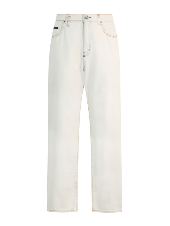 PHILIPP PLEIN PHILIPP PLEIN Jeansy 30582 Biały Loose Fit