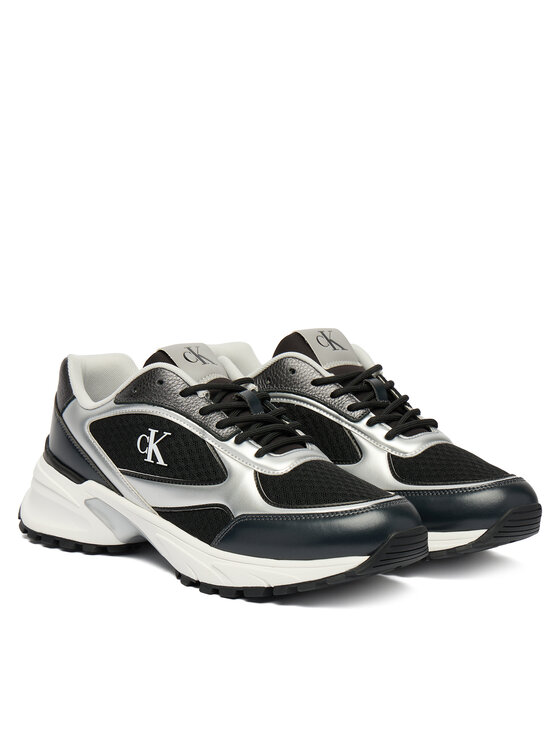 Calvin Klein Calvin Klein Sneakersy Hike Runner Laceup Mesh Mix Met YM0YM01402 Czarny