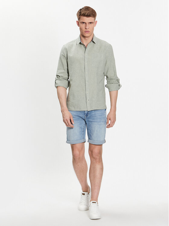 Blend Blend Koszula 20715151 Zielony Regular Fit
