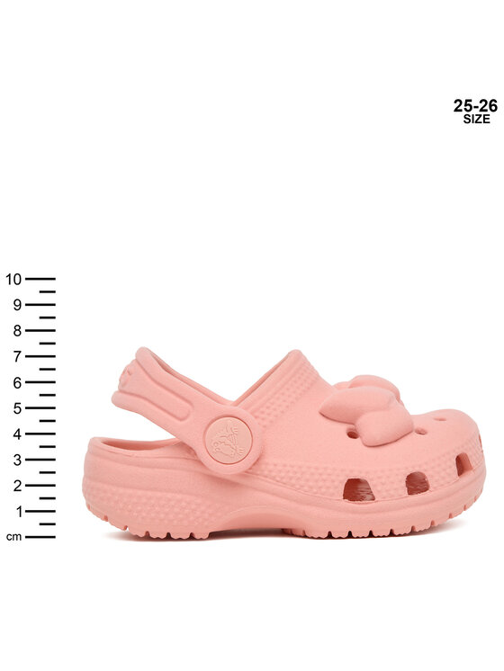 Crocs Crocs Чехли Toddler Classic Velvet Bow Clog 211887 Розов