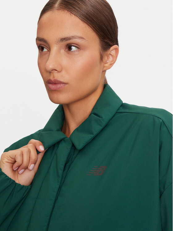 New Balance New Balance Μπουφάν μεταβατικό WJ43506 Πράσινο Oversize