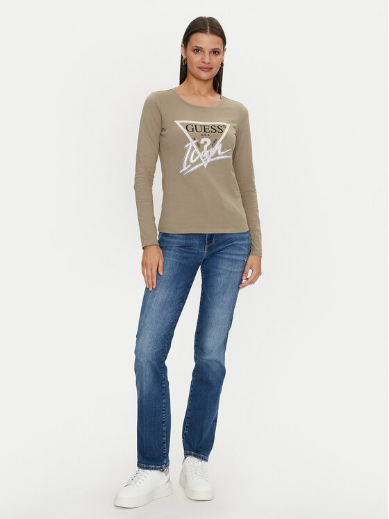 Guess Guess Halenka Icon W4YI33 I3Z14 Zelená Slim Fit