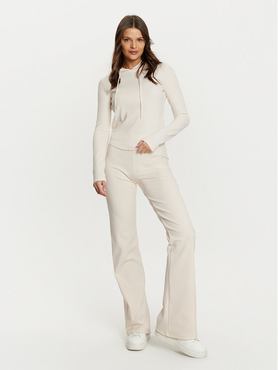 Guess Guess Spodnie dzianinowe V5RB06 KCLH0 Écru Regular Fit