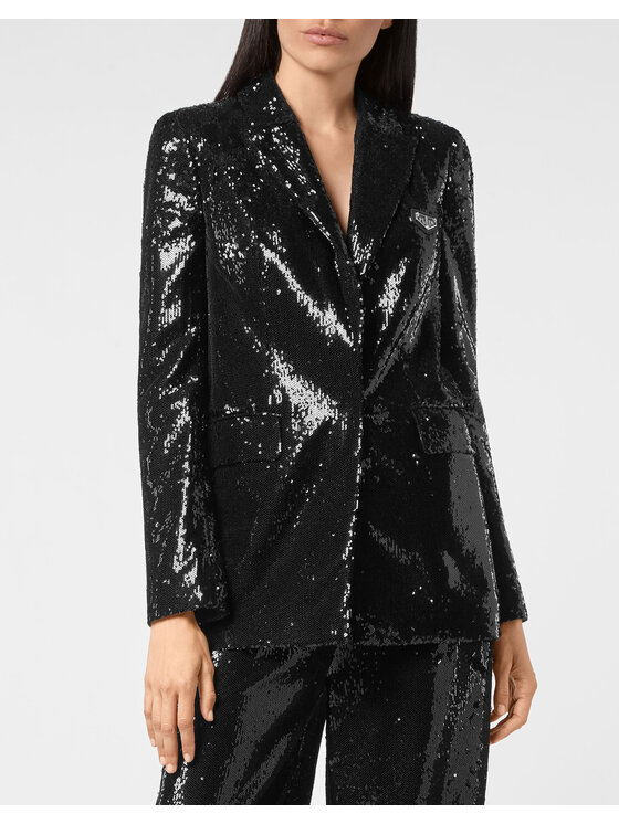 PHILIPP PLEIN PHILIPP PLEIN Vatovaná bunda 5225 Čierna Regular Fit