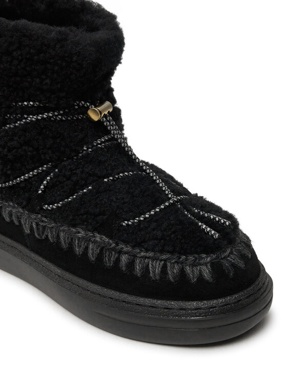 Mou Mou Čizme za snijeg Eskimo Sneaker Bold Scoub Lace FW411012A Crna
