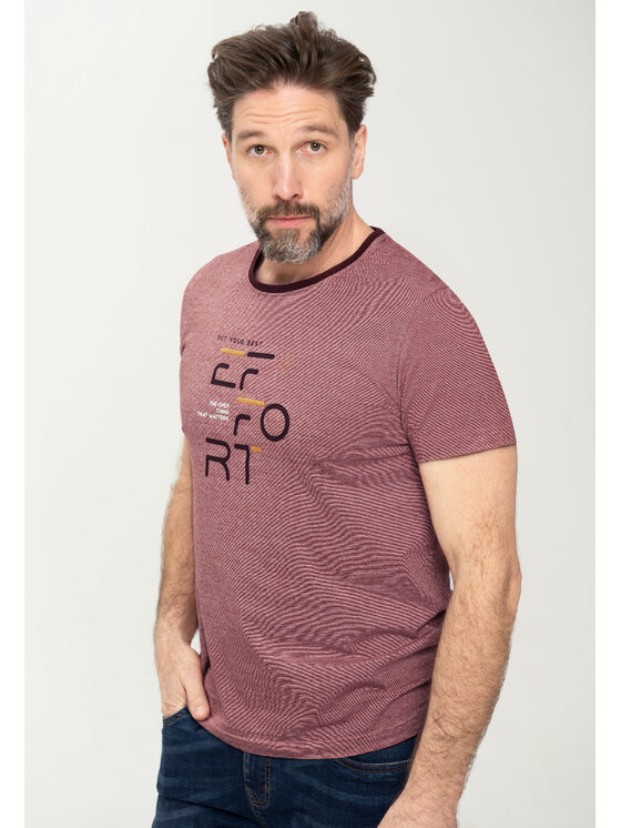 Volcano Volcano T-Shirt T-EFFORT Czerwony Regular Fit