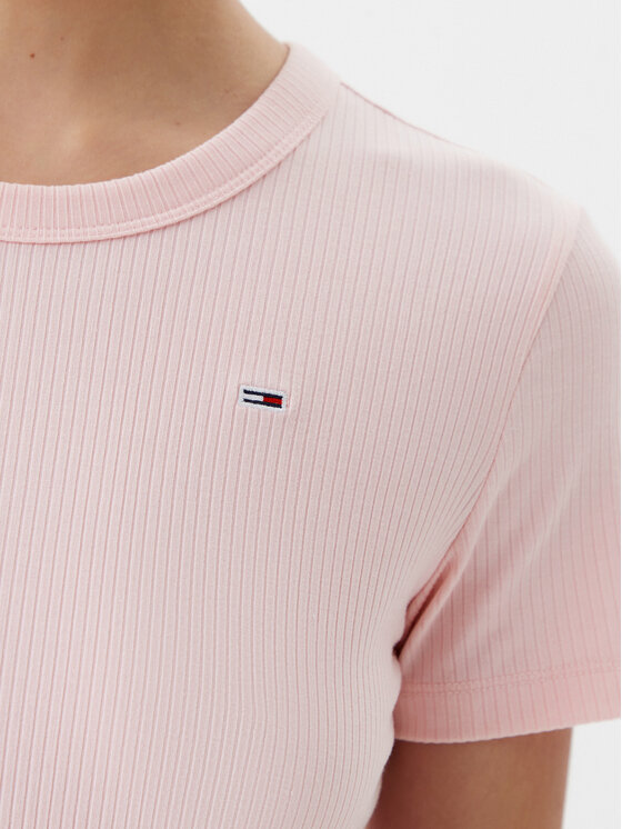Tommy Jeans Tommy Jeans Ежедневна рокля DW0DW19721 Розов Slim Fit