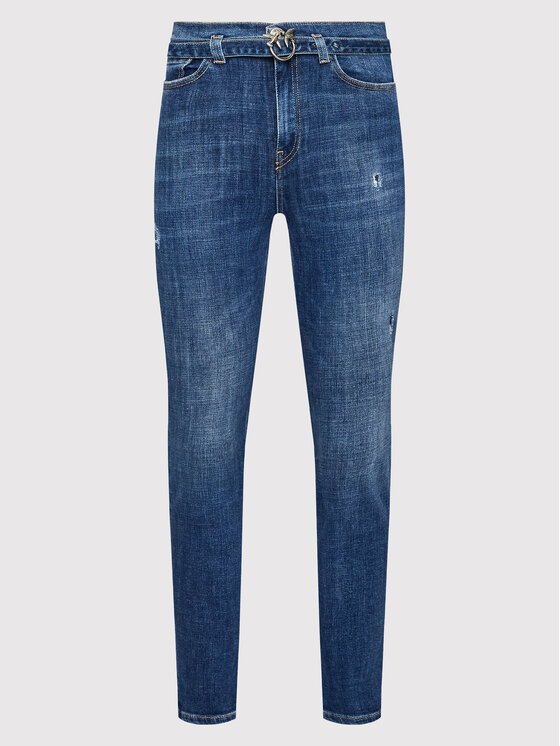 PINKO Pinko Jeans hlače Susan 1J10YV Y78Q Mornarsko modra Skinny Fit