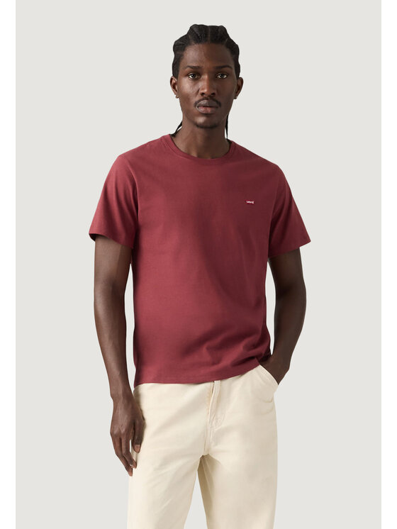 Levi's T-Shirt, rozmiar L Bordowe, SS ORIGINAL HM TEE