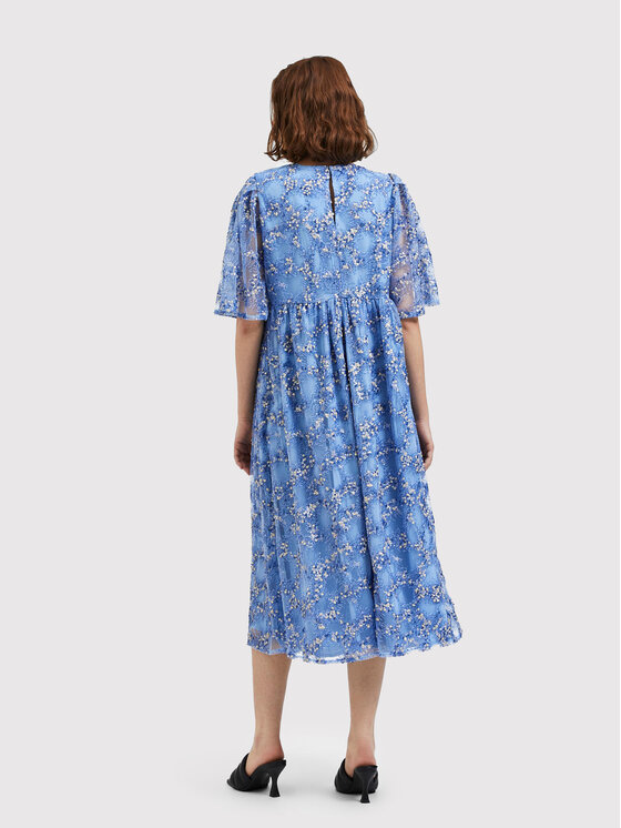 Selected Femme Selected Femme Sukienka koktajlowa Justine 16085467 Niebieski Loose Fit