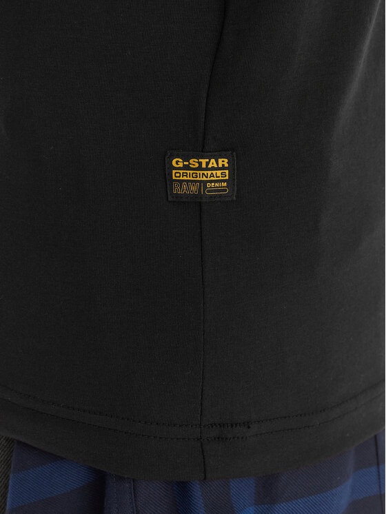 G-Star Raw G-Star Raw T-Shirt Text Chest D25968-C506 Černá Regular Fit