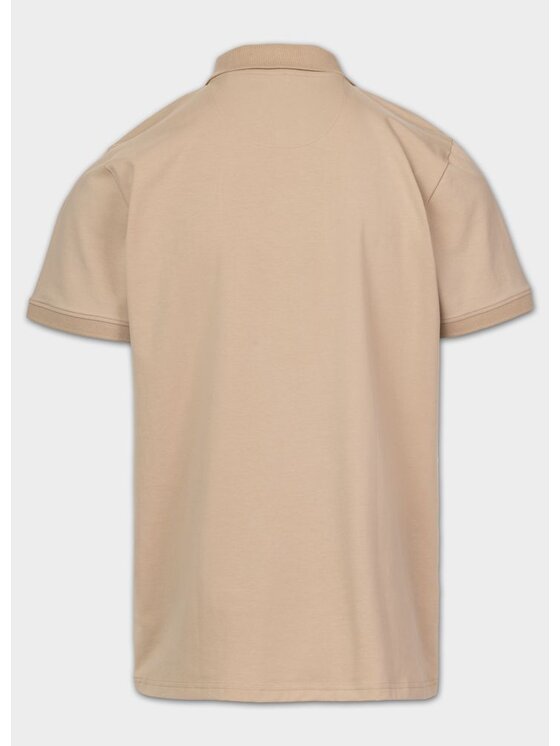 PITBULL PITBULL Polo SMALL LOGO Beżowy Regular Fit