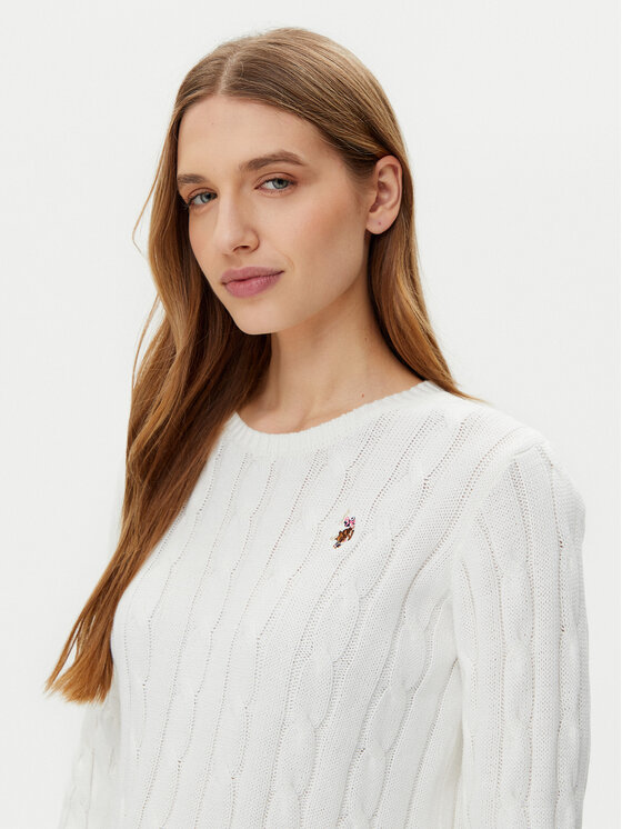 U.S. Polo Assn. U.S. Polo Assn. Džemper WUP0398 Bijela Regular Fit
