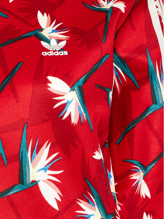 adidas adidas Bluza THEBE MAGUGU Beckenbauer HK5218 Czerwony Regular Fit