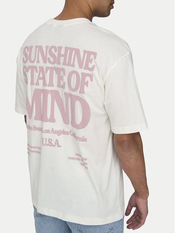 Only & Sons Only & Sons T-Shirt Kenny 22028736 Biały Relaxed Fit