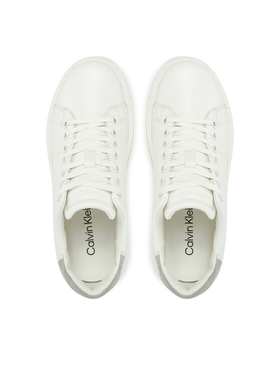 Calvin Klein Calvin Klein Laisvalaikio batai Cupsole Lace Up - Suede Bt HW0HW02404 Balta