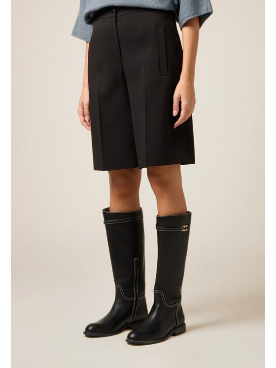 Oltre Oltre Pantaloni di tessuto P03AR009346N033 Nero Regular Fit