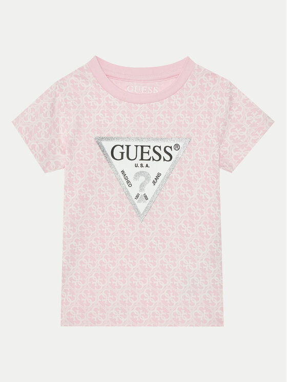 Guess T-krekls K5RI15 K6YW4 Rozā Regular Fit