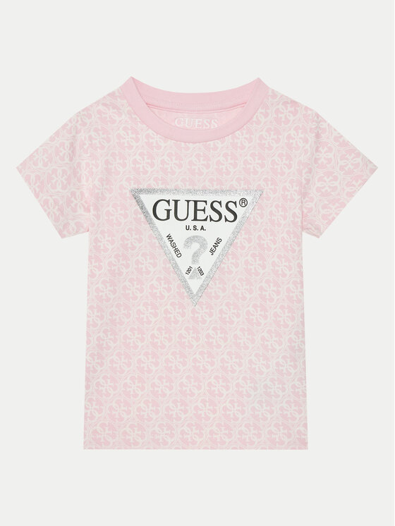 Guess Guess Тишърт K5RI15 K6YW4 Розов Regular Fit