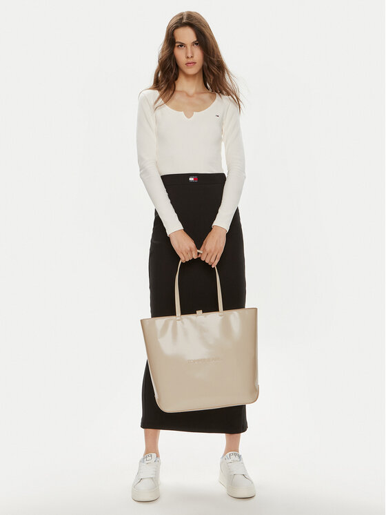 Tommy Jeans Tommy Jeans Torbica Tjw Ess Must Tote Seasonal AW0AW16841 Écru