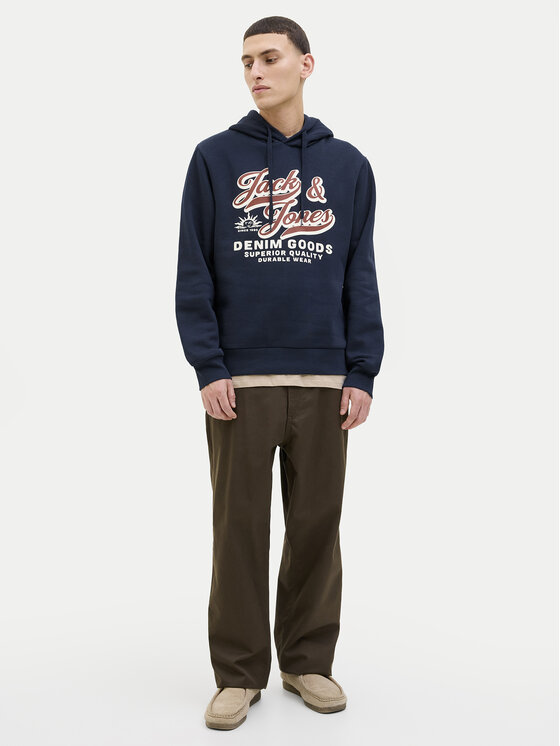 Jack & Jones Jack & Jones Mikina Logo 12279649 Tmavomodrá Regular Fit