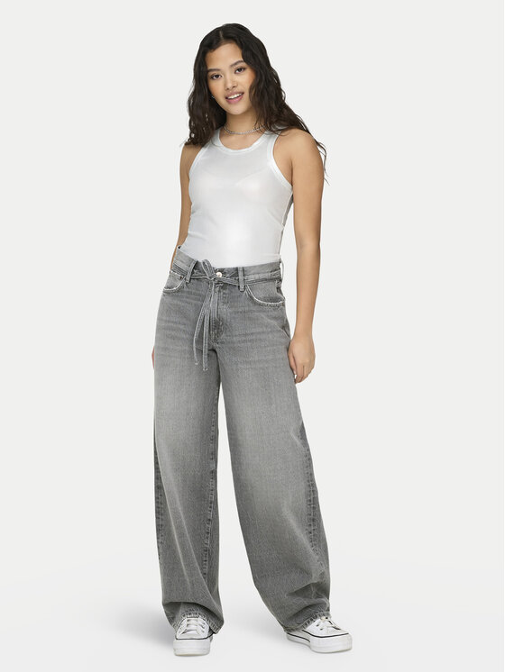 ONLY ONLY Jeansy Gianna 15338246 Szary Balloon Fit