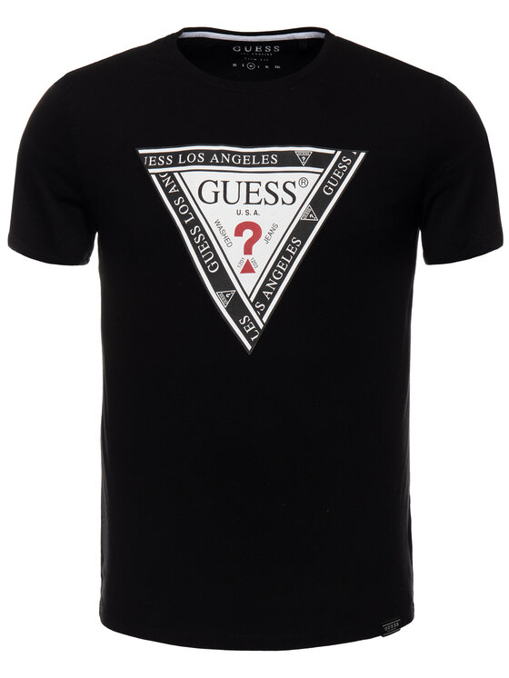 Guess Guess T-Shirt M93I45 R5JK0 Μαύρο Slim Fit
