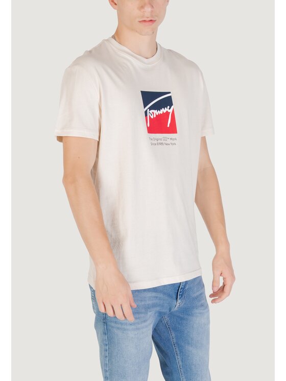 Tommy Jeans Tommy Jeans T-shirt TJM REG RWB DNA TEE Beige Casual Fit