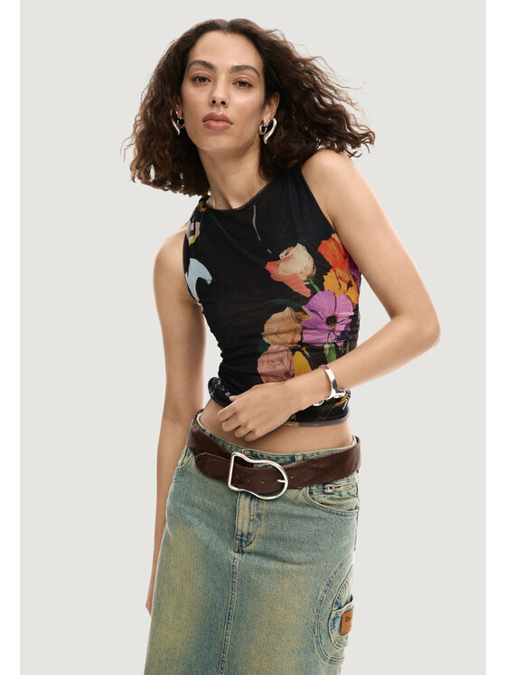Desigual Desigual Φανέλα TS_BRUSELAS Μαύρο Casual Fit