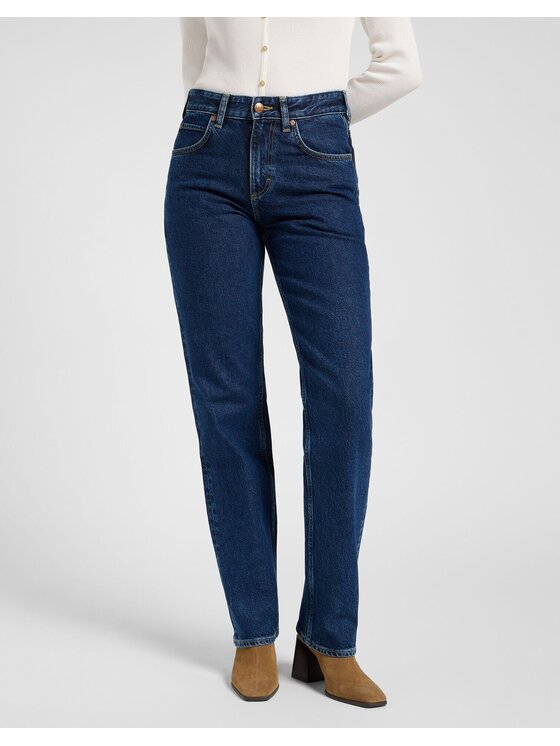 Lee Lee Jeansy RIDER CLASSIC Niebieski Straight Leg