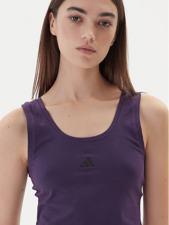 adidas adidas Top Essentials Small Logo KB7127 Violett Slim Fit