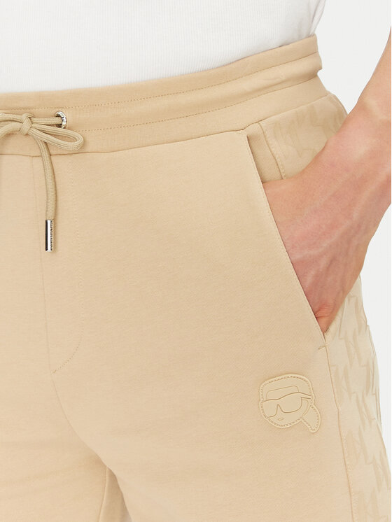 KARL LAGERFELD KARL LAGERFELD Szorty sportowe 705071 552951 Beżowy Regular Fit
