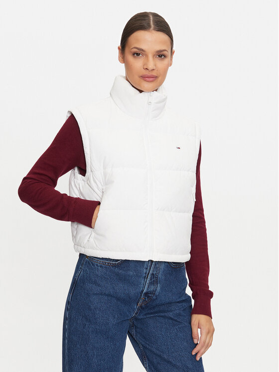 Tommy Jeans Tommy Jeans Αμάνικο Μπουφάν Essential DW0DW19696 Λευκό Regular Fit