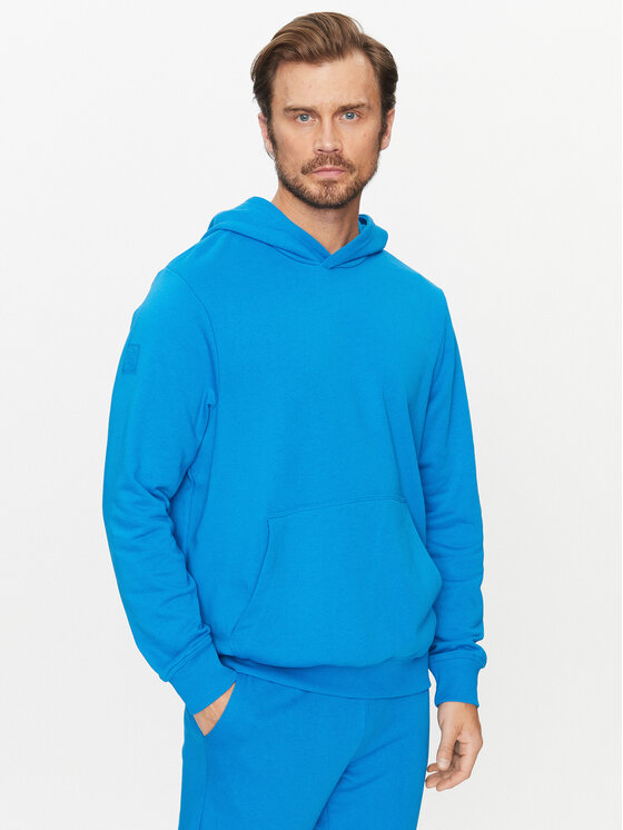 4F Mikina 4FAW23TSWSM688 Modrá Regular Fit